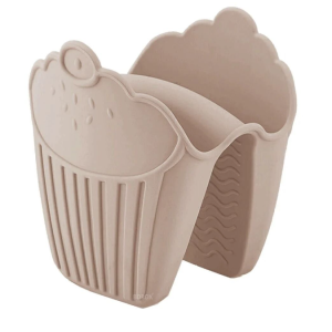 Boro x Silikon Eldiven - Yanmaz Yapışmaz Parmak Koruyucu - Kahverengi